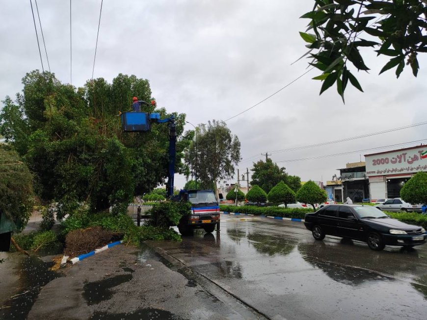 روزهای پرکار سیمبانان برق هرمزگان برای پایداری شبکه