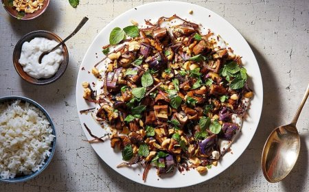 طرز تهیه سالاد بادمجان کبابی گرجستانی !
