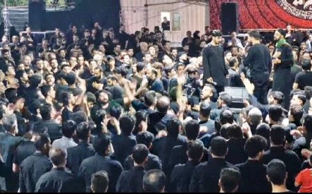 عزاداری هیات رهپویان وصال شیراز در بوستان جنت