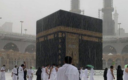 غافلگیری سعودی‌ها از بارش باران در مکه