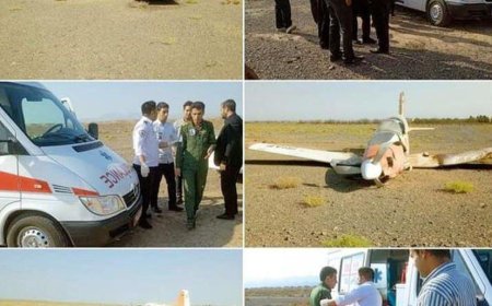 سقوط یک فروند هواپیمای آموزشی در زواره اصفهان
