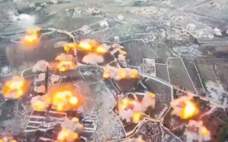 فیلم آخرالزمانی از منفجر کردن ۲۸ ساختمان در جنوب لبنان توسط اسرائیل
