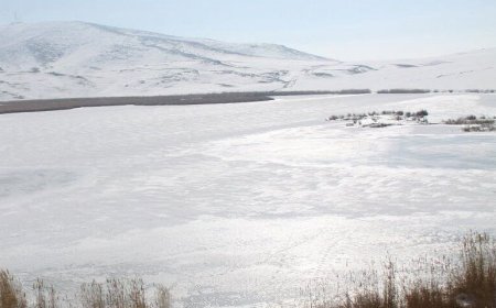 دریاچه سد گلیل خراسان شمالی یخ زد
