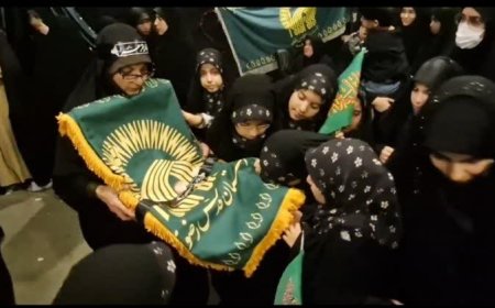 اجرای روضة الزهراء  همراه با تجلیل از  مادران شهدا و تشییع شهید گمنام توسط بانوان فارس