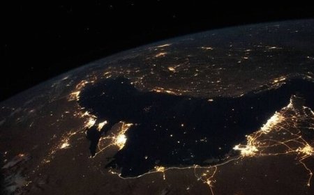 ببینید| عبور ایستگاه فضایی از روی خلیج فارس در شب