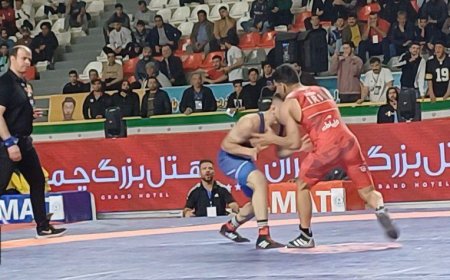 فیلم| جلوه‌هایی از  رقابت‌های کشتی فرنگی قهرمانی بزرگسالان کشور در شیراز