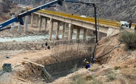 آغاز عملیات بتن ریزی پل سریز محور یاسوج- سمیرم
