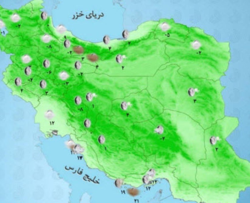 رگبار پراکنده در جنوب شرق کشور