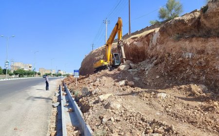 تعریض بولوار ورودی شهر میناب