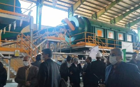 افتتاح خط سوم و آغاز عملیات اجرایی خط چهارم تفکیک پسماند سایت برمشور شیراز