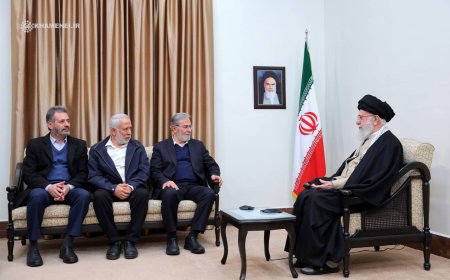 رهبر انقلاب در دیدار دبیرکل جهاد اسلامی فلسطین و هیأت همراه: طرح احمقانه آمریکا برای غزه به هیچ‌جا نخواهد رسید