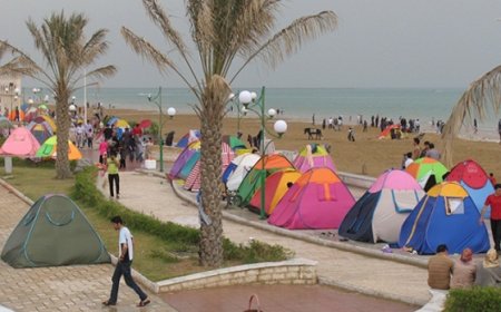 حضور و برپایی چادر در سواحل بوشهر یک هفته ممنوع شد