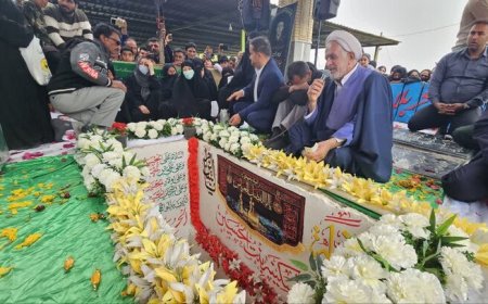 پیکر شهید تازه تفحص شده در زادگاهش به خاک سپرده شد
