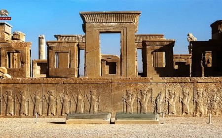 ببینید| اقدام تحسین برانگیز ۳۰۰ دانش‌آموز در تخت جمشید