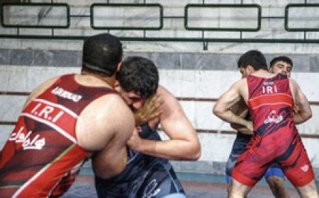 ببینید|اردوی تیم‌ملی کشتی جوانان در اهواز