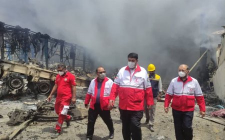ورود ۱۰۰ امدادگر تازه نفس هلال احمر جهت جست‌وجوی مفقودین حادثه بندر رجایی