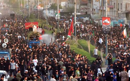 کاروان بزرگ مشایه اهواز به سمت کربلای معلی حرکت کرد