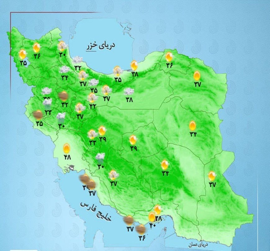 رگبار و رعدوبرق در مناطق شمال‌غربی کشور