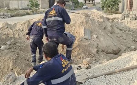 برخورد بیل مکانیکی با شبکه گاز شهری در بنک