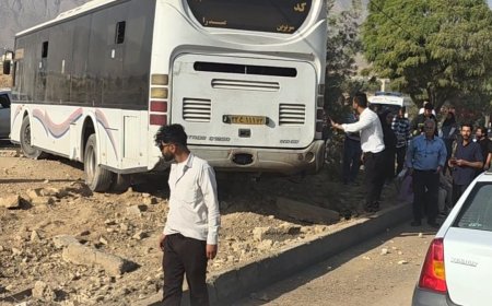 جزئیات حادثه واژگونی اتوبوس در  ورودی صدرا
