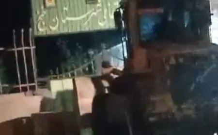 تخریب درب ستاد فرماندهی انتظامی خنج و دستگیری متهم