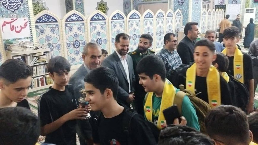 عزیمت نخستین کاروان دانش‌آموزی کهگیلویه به پیاده‌روی اربعین