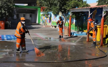 پاکسازی مدارس شیراز همزمان با آغاز طرح مهر