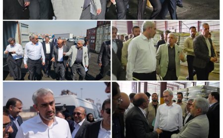بازدید وزیر اقتصاد از گمرک و محوطه کانتینری بندر شهید رجایی