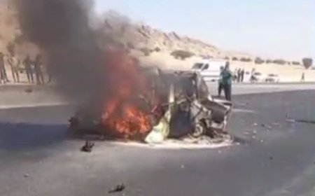 نبود آتش نشانی جاده‌ای و سوختن دو نفر در جاده کهورستان - لار