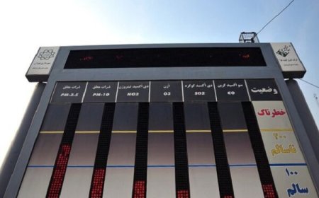 کیفیت هوا در جنوب استان بوشهر ناسالم است
