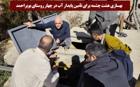 بهسازی هشت چشمه برای تأمین آب پایدار در بویراحمد