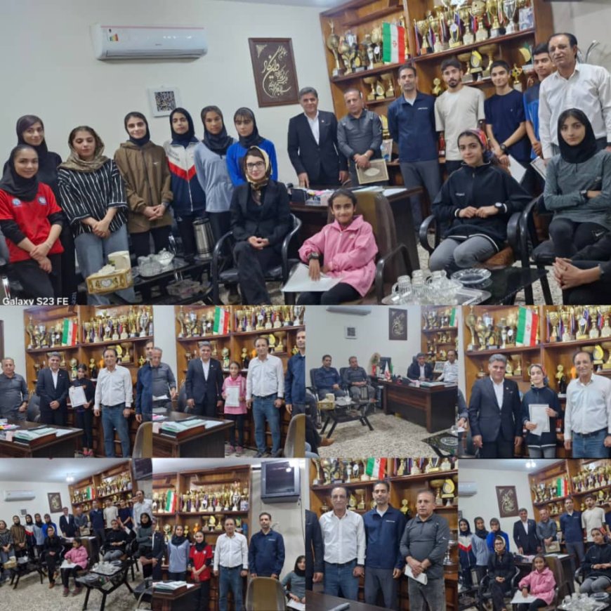 مراسم تجلیل از مدال آوران دو ومیدانی شهرستان ایذه برگزار شد