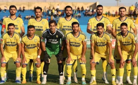 شکست سنگین تیم فوتبال نفت وگاز گچساران در بازی خارج از خانه