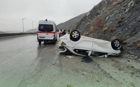 انحراف خودروی شاهین در دنا