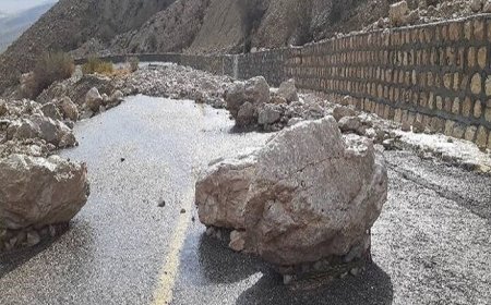 خرابی جاده بخش احمدی حادثه آفرید