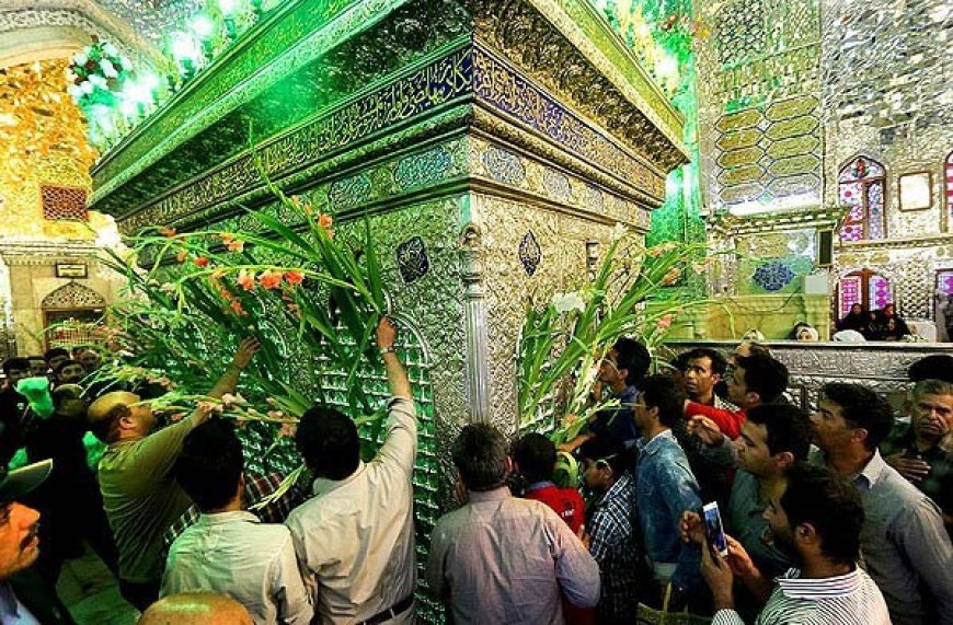 بارگاه منورحرم شاهچراغ  نور باران میلاد حضرت جواد الائمه