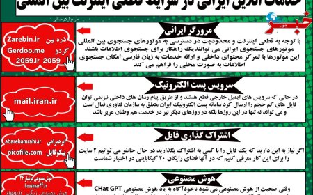 خدمات آنلاین ایرانی در شرایط قطعی اینترنت بین الملل