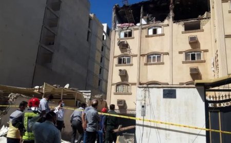 انفجار گاز در کیانشهر اهواز به یک ساختمان خسارت زد
