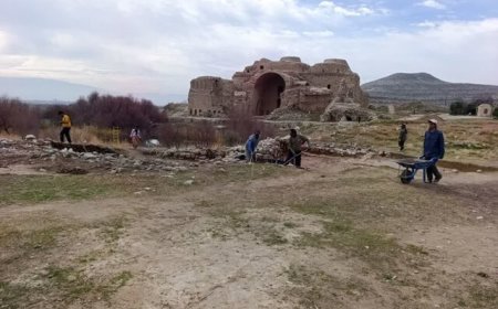 انجام فصل نخست کاوش باستان‌شناختی در محدوده صحن شمالی کاخ اردشیر فیروزآباد