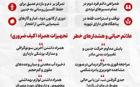 راهنمای مراقبت از زنان باردار در شرایط جنگی