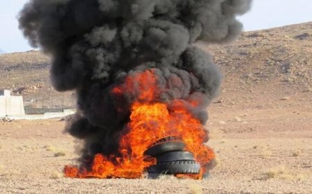 شناسایی و برخورد قاطع با عامل آتش‌زدن لاستیک در جاسک