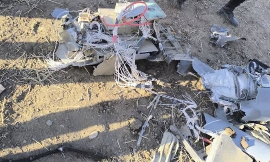 تصاویری از بقایای پهپادهای منهدم شده در فارس