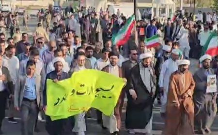 حضور حماسی امام رضایی های بشاگرد و بیعت با رهبر انقلاب اسلامی ایران