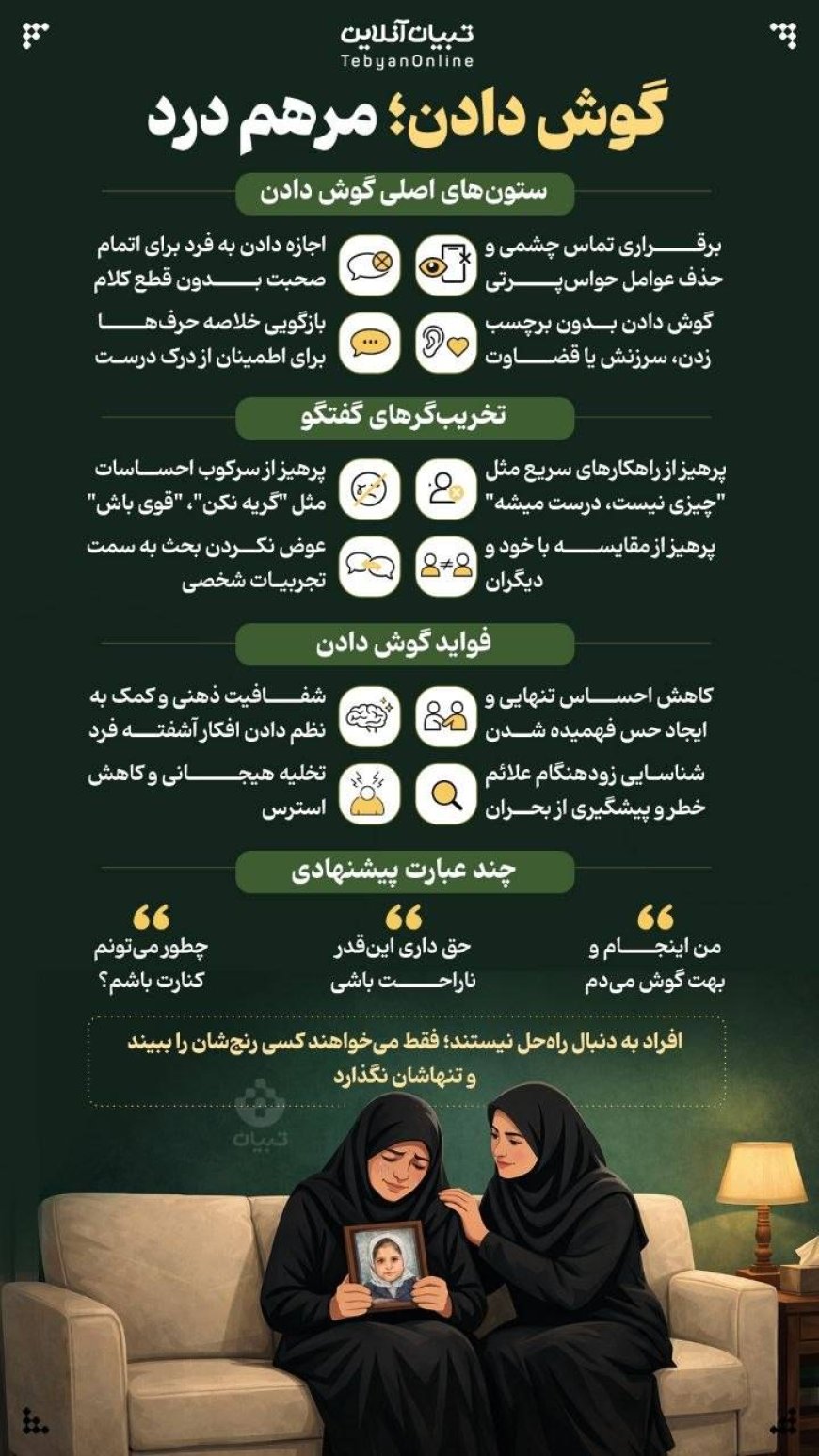 گوش دادن؛ مرهمی برای درد