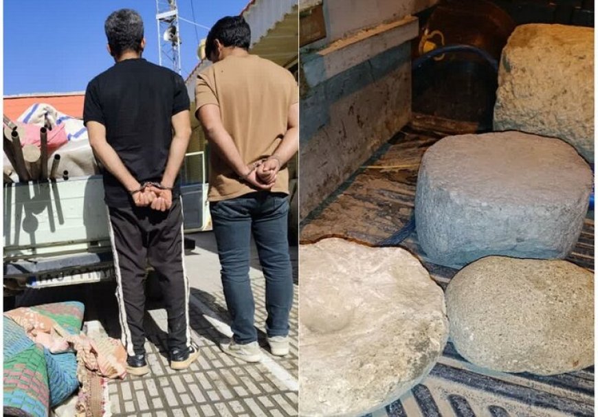 کشف ۴ پایه ستون اشیاء تاریخی در مرودشت