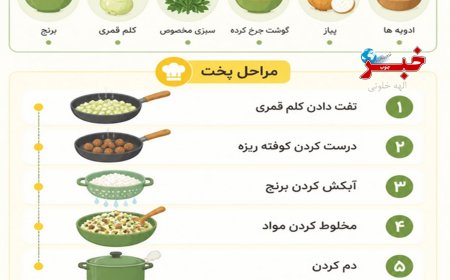 کلم‌پلو شیرازی؛ غذای اصیل جنوب کشور در یک نگاه