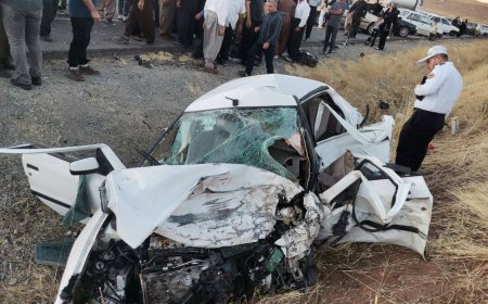 هشت مصدوم در اثر تصادف پژو با مینی بوس در محور فیروزآباد