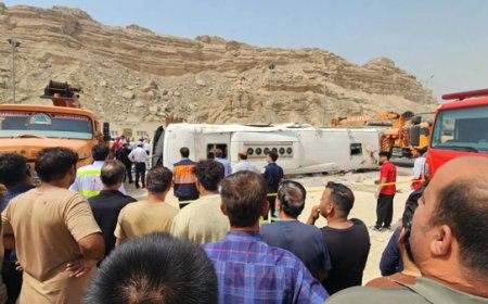 واژگونی اتوبوس در محور عسلویه به کنگان 8 کشته بر جا گذاشت