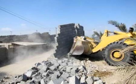 ۴۰۰ متر از موقوفه ناصری در شهرک آسمان بندرعباس رفع تصرف شد