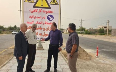 عملیات اجرایی سنگفرش بلوار ورودی شمال شهر گناوه آغاز شد